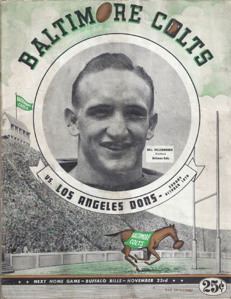 1947 Baltimore Colts (AAFC) vs Los Angeles Dons