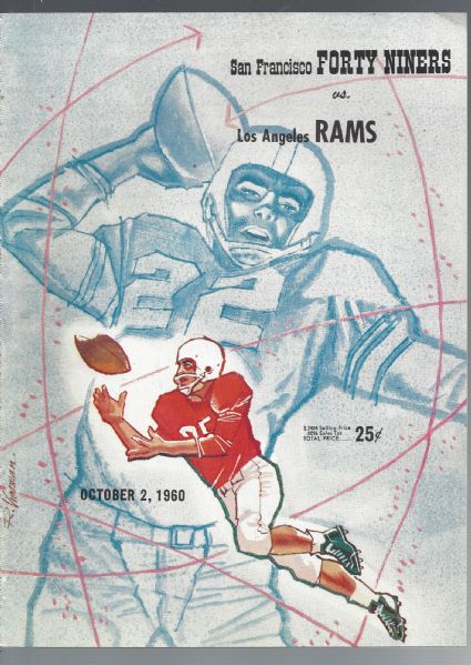 1960 LA Rams vs SF 49'ers (NFL) Program at Kezar Stadium