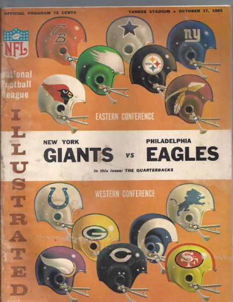 1965 NY Giants (NFL) vs Philadelphia Eagles Program
