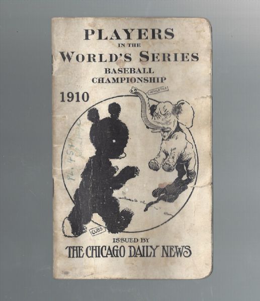 1910 World Series (Cubs vs Athletics) Chicago Daily News Issued Program Booklet