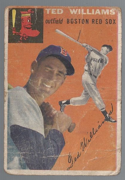 1954 Ted Williams (HOF) Topps Baseball Card - # 1 in the set