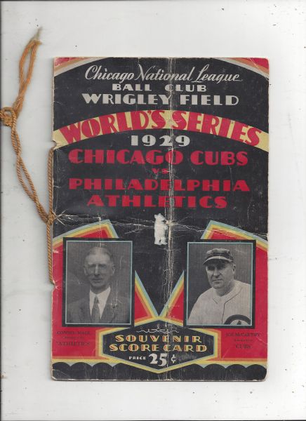 1929 World Series Program (Cubs vs A's) at Wrigley Field