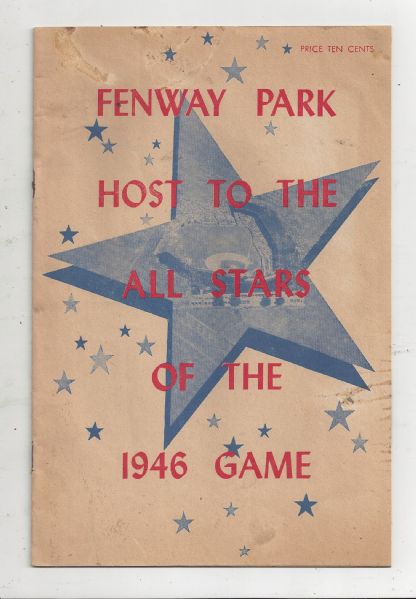 1946 Major League Baseball All-Star Game Program at Fenway Park