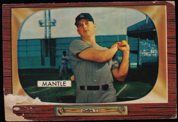 1955 Mickey Mantle (HOF) Bowman Baseball Card