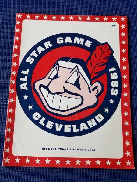1963 MLB All-Star Game Program at Cleveland