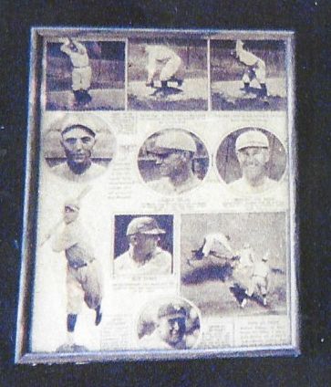 1920's Baseball Star Rotogravure Framed Display Piece.