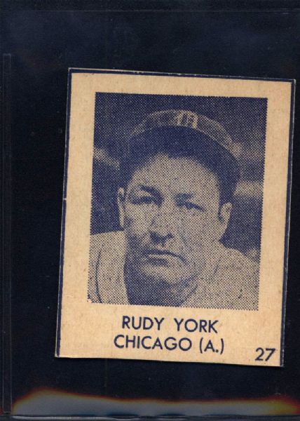 1948 Rudy York (Chicago White Sox) Blue Tint Card