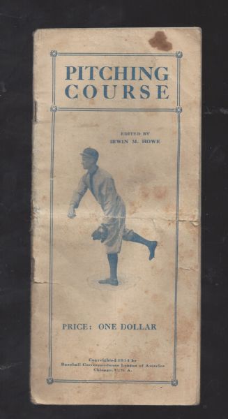1914  Pitching Course (Walter Johnson Cover) Instructional Manual With Stars