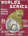1940 World Series Program (Detroit Tigers vs. Cincinnati Reds) at Detroit