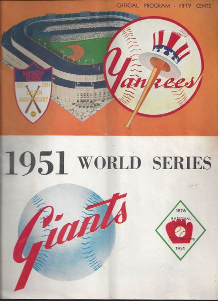 1951 World Series Official Program at the Polo Grounds