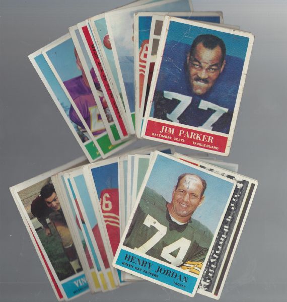1964 Philadelphia Football Lot of (33) Cards With Stars