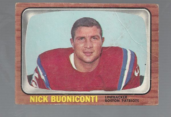 1966 Nick Buoniconti (HOF) Topps  Football Card