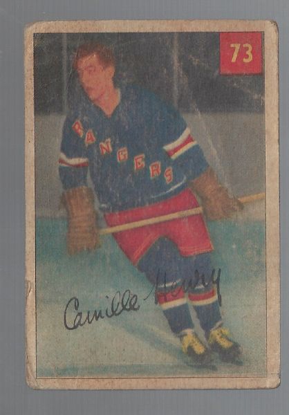 1954 Camille Henry Parkhurst Hockey Card