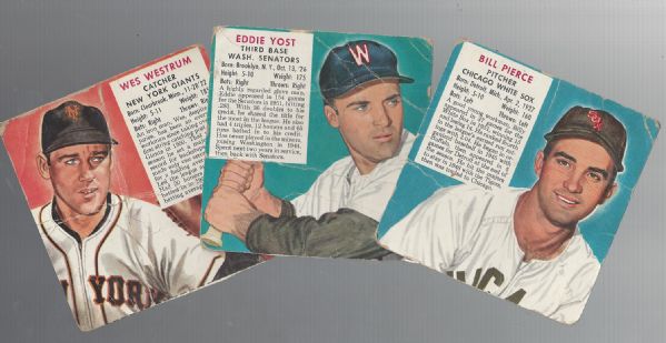 1953 Red Man Tobacco Card Lot of (3) Without Tab