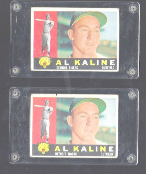 1960 Al Kaline (HOF) Lot of (2) Cards