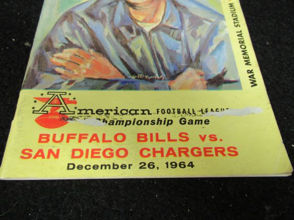 1964 AFL Championship Program - Buffalo Bills vs. San Diego Chargers