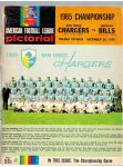 1965 AFL Championship program - San Diego Chargers vs Buffalo Bills at Balboa Stadium 