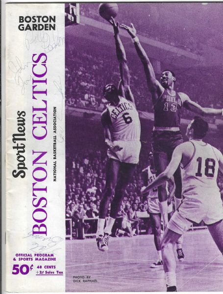1967 Boston Celtics (NBA) Official Program vs. Baltimore Bullets - Loaded with Autographs