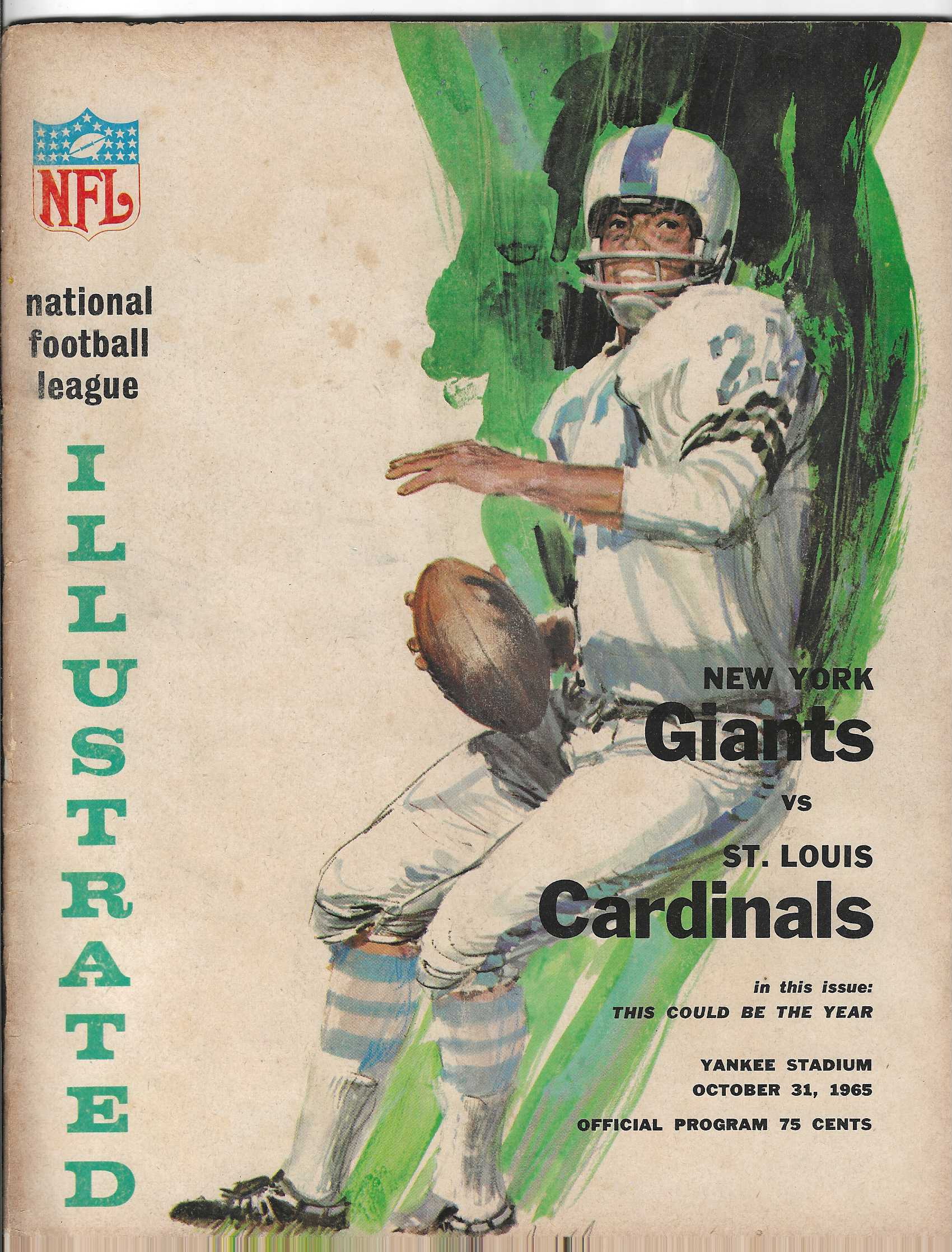 Lot Detail - 1965 NY Giants (NFL) vs St. Louis Cardinals Official Program