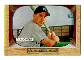 1955 Enos Slaughter (HOF - Yankees) Bowman Baseball Card