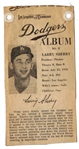 1961 LA Examiner - Larry Sherry (LA Dodgers) - Newsprint Baseball Card
