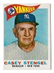 1960 Casey Stengel (HOF) Topps NY Yankees Managers Card