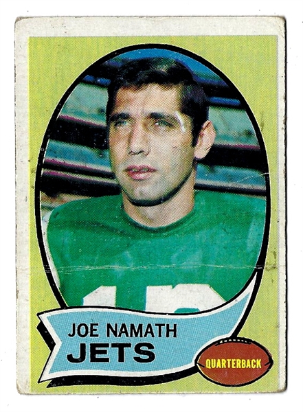 1970 Joe Namath (HOF) Topps Football Card