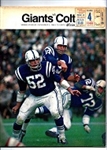1968 NY Giants (NFL) vs. Baltimore Colts Official Program with Ticket & Clippings