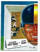 1954 Chicago Bear (NFL) vs. SF 49'ers Official Program