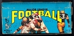 1968 Topps Football 5 Cent Empty Wax Display Box with Johnny Unitas AS Pinup on Panel