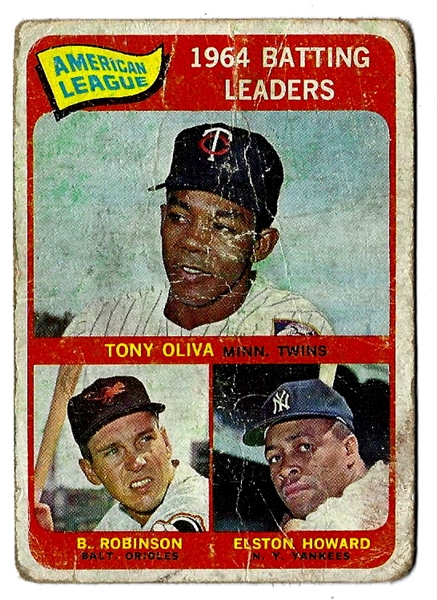 1964 AL Batting Leaders - 1965 Topps Card  