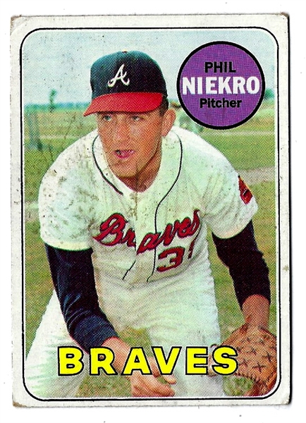 1969 Phil Niekro (HOF) Topps Baseball Card 