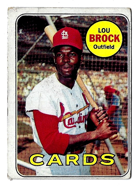 1969 Lou Brock (HOF) Topps Baseball Card