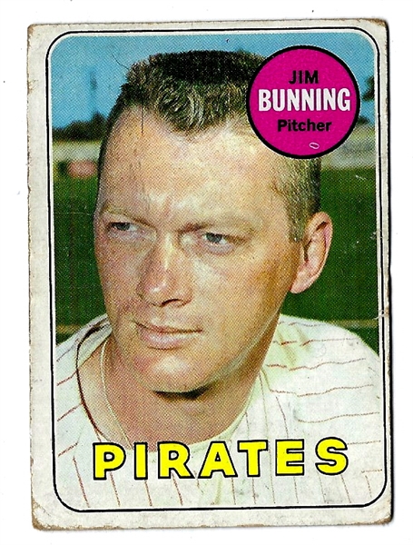 1969 Jim Bunning (HOF) Topps Baseball Card