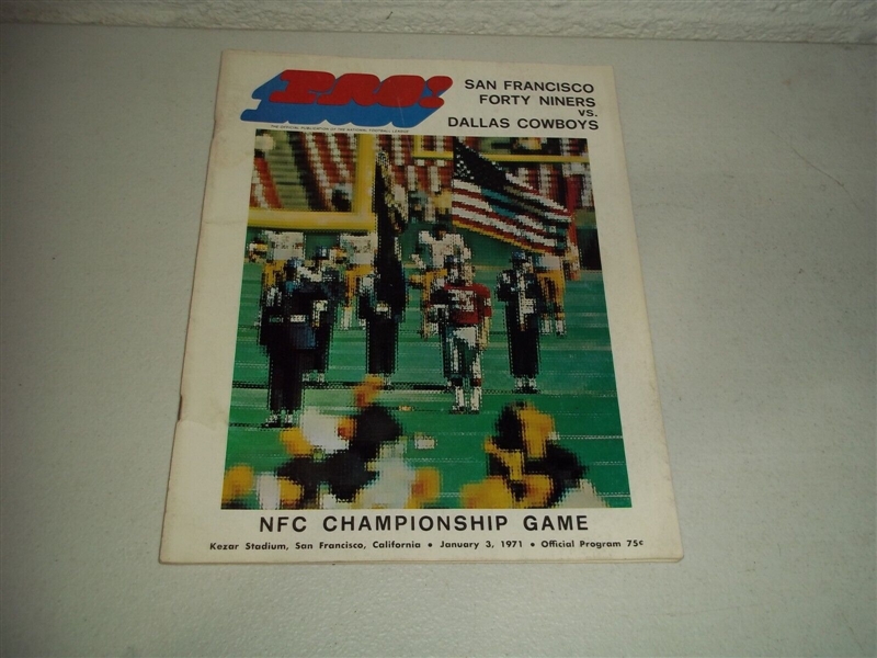 1970 NFC Championship Game - Dallas Cowboys vs. SF 49'ers - Official Program at SF