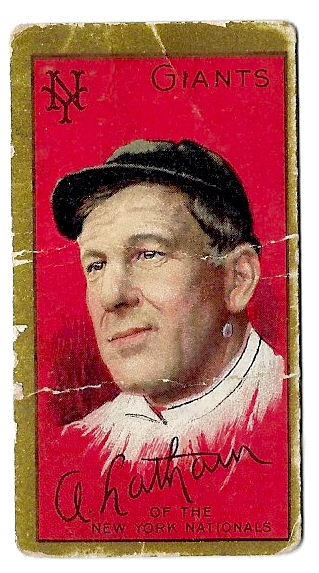 1911 Arlie Latham (NY Giants) T205 Gold Border Tobacco Card 