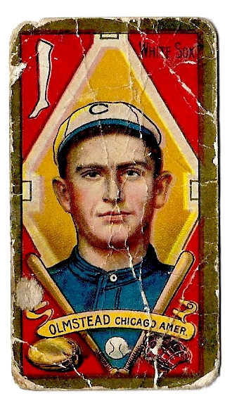 1911 Fred Olmstead (Chicago White Sox) T205 Gold Border Tobacco Card # 2