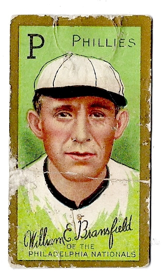1911 Wm. Bransfield (Philadelphia Phillies) T205 Gold Border Tobacco Card
