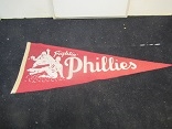 C. Early 1950's Fightin' Phillies (Philadelphia Phillies) Plush Felt Pennant