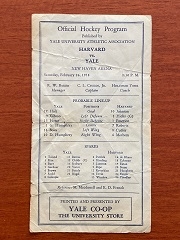 1938 Yale vs. Harvard Hockey Program