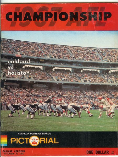 1967 AFL Championship Official Program (Oakland Raiders vs Houston Oilers)