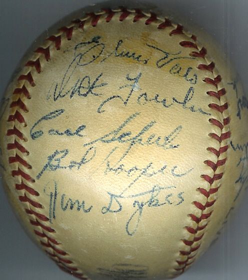 1951 Philadelphia Athletics Autographed Team Baseball