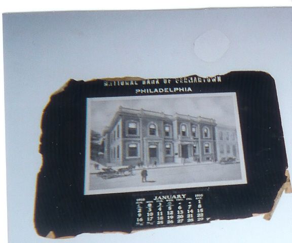 1910 Philadelphia Bank Cabinet Style Display Calendar