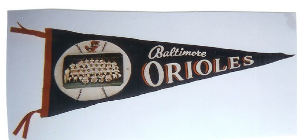 1960 Baltimore Orioles Team Picture Pennant 