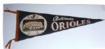 1960 Baltimore Orioles Team Picture Pennant 