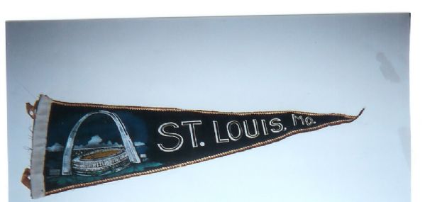 C. 1960's St. Louis Busch Stadium w/Gateway Arch Pennant