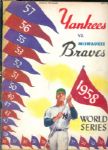 1958 World Series Program at New York