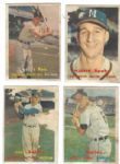 1957 Topps Baseball Card Lot of (4) Big Name Players