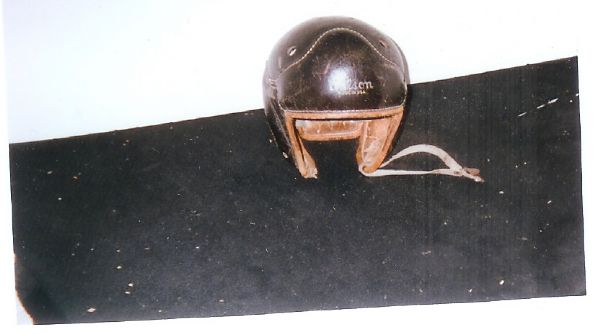 C. 1940's Pro Style Leather Football Helmet 