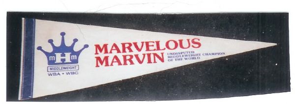 Marvelous Marvin Hagler Middleweight Champion Pennant